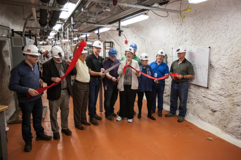 ribbon cutting ceremony at CASPAR