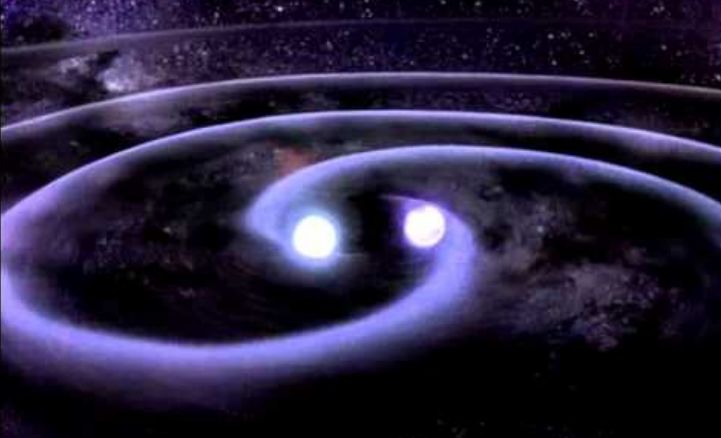 An artist’s rendition of a neutron star merger. Credit: NASA Goddard