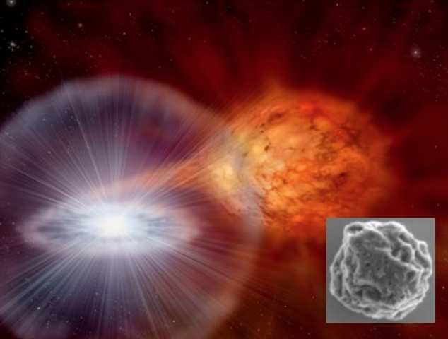 An artist's portrayal of a nova (© David A. Hardy/ www.astroart.org)
